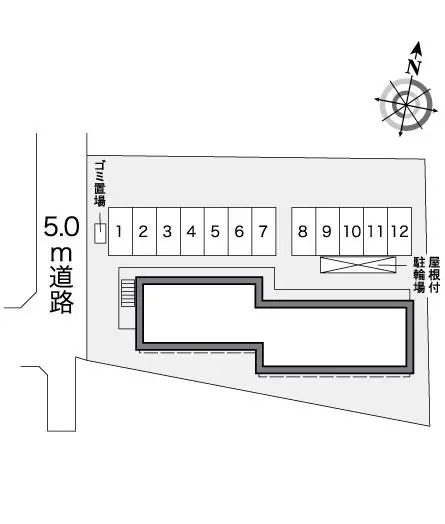 ★手数料０円★秦野市南矢名４丁目　月極駐車場（LP）